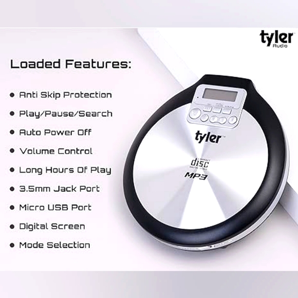 Tyler TDM-01 Portable Compact Disc and MP3 Player ⭐⭐ - Picture 3 of 11